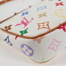 LOUIS VUITTON Monogram Multicolor Pochette Pouch White M92649 LV Auth 135504V-17