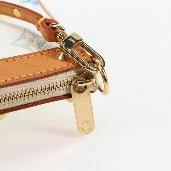 LOUIS VUITTON Monogram Multicolor Pochette Pouch White M92649 LV Auth 135504V