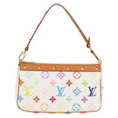 LOUIS VUITTON Monogram Multicolor Pochette Pouch White M92649 LV Auth 135504V-13