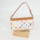 LOUIS VUITTON Monogram Multicolor Pochette Pouch White M92649 LV Auth 135504V-12