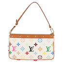 LOUIS VUITTON Monogram Multicolor Pochette Pouch White M92649 LV Auth 135504V-2