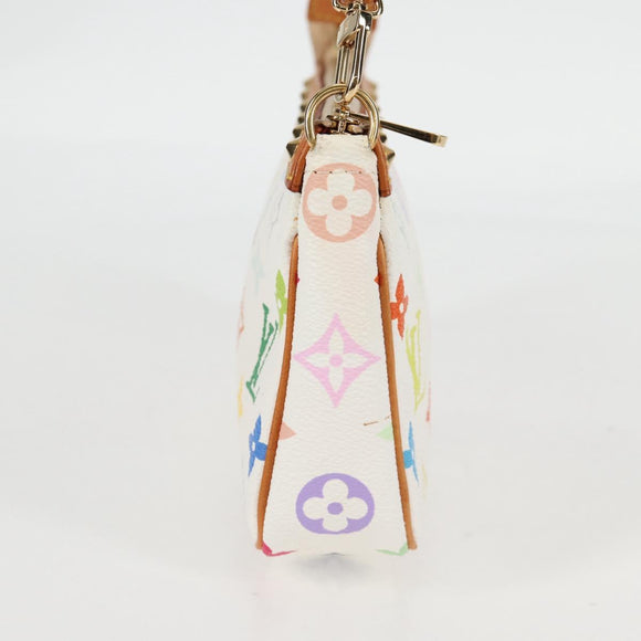 LOUIS VUITTON Monogram Multicolor Pochette Pouch White M92649 LV Auth 135504V