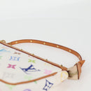 LOUIS VUITTON Monogram Multicolor Pochette Pouch White M92649 LV Auth 135504V-14