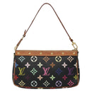 LOUIS VUITTON Monogram Multicolor Pochette Pouch Black M92648 LV Auth 135506-2