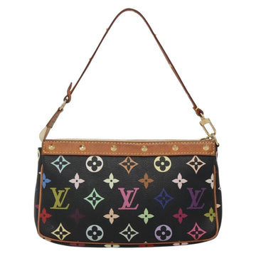 LOUIS VUITTON Monogram Multicolor Pochette Pouch Black M92648 LV Auth 135506 - 0