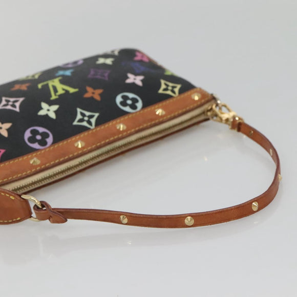 LOUIS VUITTON Monogram Multicolor Pochette Pouch Black M92648 LV Auth 135506