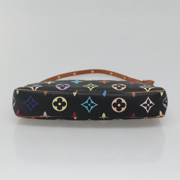 LOUIS VUITTON Monogram Multicolor Pochette Pouch Black M92648 LV Auth 135506