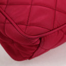 PRADA Chain Hand Bag Nylon 2way Pink Silver Auth 135510V-11