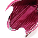 PRADA Chain Hand Bag Nylon 2way Pink Silver Auth 135510V-19