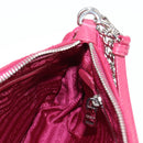 PRADA Chain Hand Bag Nylon 2way Pink Silver Auth 135510V-20