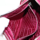 PRADA Chain Hand Bag Nylon 2way Pink Silver Auth 135510V-23