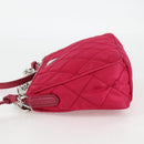 PRADA Chain Hand Bag Nylon 2way Pink Silver Auth 135510V-4