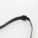 HERMES Martine Vert Shoulder Bag Leather Black Gold Auth 135513M-12