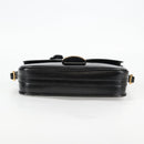 HERMES Martine Vert Shoulder Bag Leather Black Gold Auth 135513SAM-7