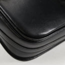 HERMES Martine Vert Shoulder Bag Leather Black Gold Auth 135513M-14