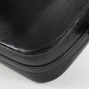 HERMES Martine Vert Shoulder Bag Leather Black Gold Auth 135513M-17