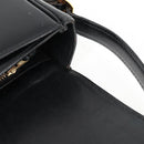 HERMES Martine Vert Shoulder Bag Leather Black Gold Auth 135513M-20