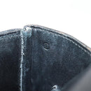 HERMES Martine Vert Shoulder Bag Leather Black Gold Auth 135513M-29