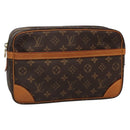 LOUIS VUITTON Monogram Compiegne 28 Clutch Bag M51845 LV Auth 135528-1