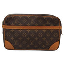 LOUIS VUITTON Monogram Compiegne 28 Clutch Bag M51845 LV Auth 135528-2