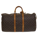 LOUIS VUITTON Monogram Keepall Bandouliere 55 Boston Bag M41414 LV Auth 135536-3