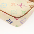 LOUIS VUITTON Monogram Multicolor Pochette Pouch White M92649 LV Auth 135545-9