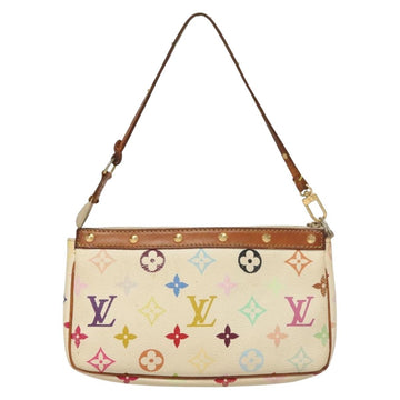 LOUIS VUITTON Monogram Multicolor Pochette Pouch White M92649 LV Auth 135545 - 0