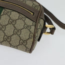 GUCCI GG Supreme Web Sherry Line Shoulder Bag PVC Brown Gold 517350 Auth 135550-14