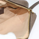 GUCCI GG Supreme Web Sherry Line Shoulder Bag PVC Brown Gold 517350 Auth 135550-19