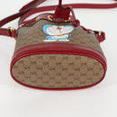 GUCCI Micro GG Supreme Doraemon Collaboration Bag PVC Beige 647801 Auth 135552A-6
