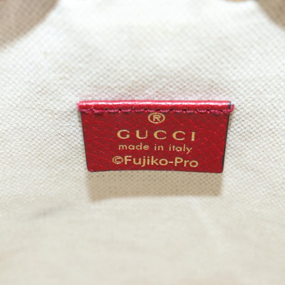 GUCCI Micro GG Supreme Doraemon Collaboration Bag PVC Beige 647801 Auth 135552SAM