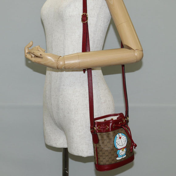 GUCCI Micro GG Supreme Doraemon Collaboration Bag PVC Beige 647801 Auth 135552A