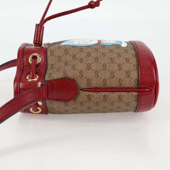 GUCCI Micro GG Supreme Doraemon Collaboration Bag PVC Beige 647801 Auth 135552A