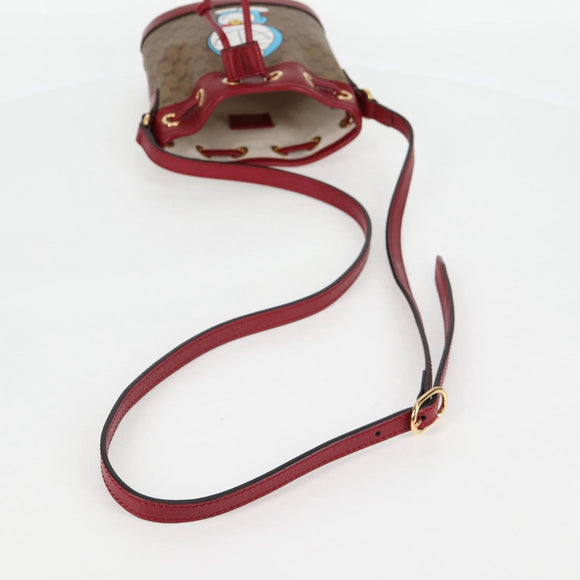GUCCI Micro GG Supreme Doraemon Collaboration Bag PVC Beige 647801 Auth 135552SAM