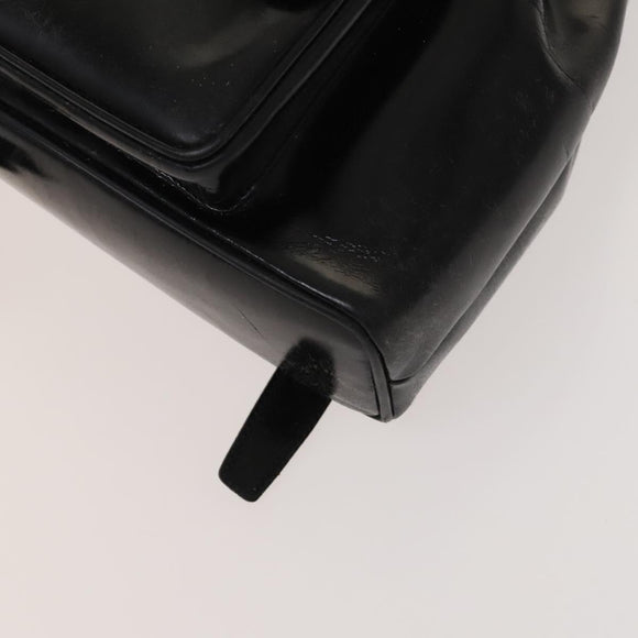 GUCCI Bamboo Backpack Enamel Black Silver 003 2034 0030 Auth 135553