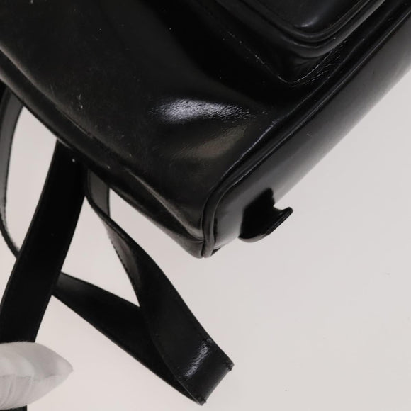 GUCCI Bamboo Backpack Enamel Black Silver 003 2034 0030 Auth 135553