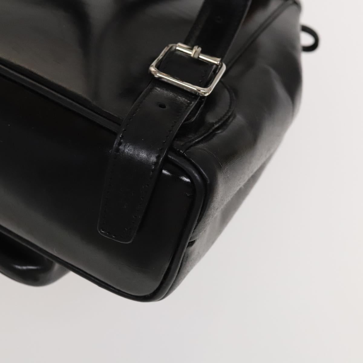 GUCCI Bamboo Backpack Enamel Black Silver 003 2034 0030 Auth  display picture 3