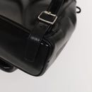 GUCCI Bamboo Backpack Enamel Black Silver 003 2034 0030 Auth 135553-18