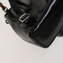 GUCCI Bamboo Backpack Enamel Black Silver 003 2034 0030 Auth 135553-19
