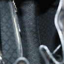 GUCCI Bamboo Backpack Enamel Black Silver 003 2034 0030 Auth 135553-11