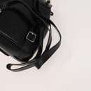 GUCCI Bamboo Backpack Enamel Black Silver 003 2034 0030 Auth 135553-8