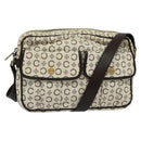 CELINE C Macadam Canvas Shoulder Bag White Auth 135554-1