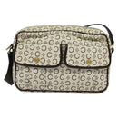 CELINE C Macadam Canvas Shoulder Bag White Auth 135554-13