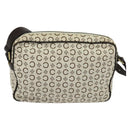 CELINE C Macadam Canvas Shoulder Bag White Auth 135554-2
