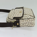 CELINE C Macadam Canvas Shoulder Bag White Auth 135554-3