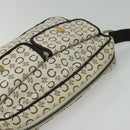 CELINE C Macadam Canvas Shoulder Bag White Auth 135554-6