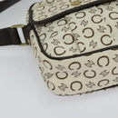 CELINE C Macadam Canvas Shoulder Bag White Auth 135554-9
