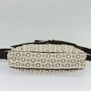 CELINE C Macadam Canvas Shoulder Bag White Auth 135554-5