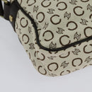CELINE C Macadam Canvas Shoulder Bag White Auth 135554-15