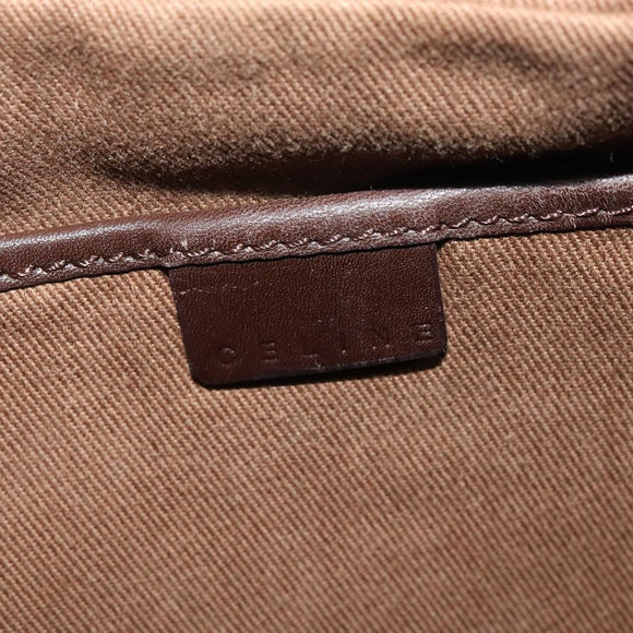 CELINE C Macadam Canvas Shoulder Bag White Auth 135554